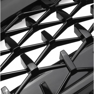Бъбреци решетки за BMW 5-та Серия E60, E61 Diamond Style Черен гланц